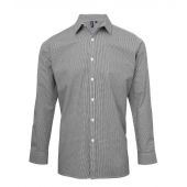 Premier Gingham Long Sleeve Shirt - Black/White Size 3XL