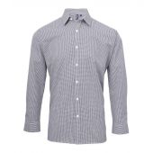 Premier Gingham Long Sleeve Shirt - Navy/White Size 3XL