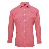 Premier Gingham Long Sleeve Shirt - Red/White Size 3XL