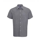 Premier Gingham Short Sleeve Shirt - Black/White Size 3XL