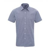 Premier Gingham Short Sleeve Shirt - Navy/White Size 3XL