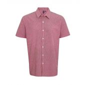 Premier Gingham Short Sleeve Shirt - Red/White Size 3XL