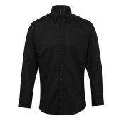 Premier Signature Long Sleeve Oxford Shirt - Black Size 19