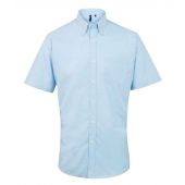Premier Signature Short Sleeve Oxford Shirt - Light Blue Size 19