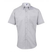 Premier Signature Short Sleeve Oxford Shirt - Silver Size 19