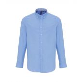 Premier Long Sleeve Striped Oxford Shirt - Oxford Blue Size 3XL