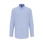 Premier Long Sleeve Striped Oxford Shirt - White/Oxford Blue Size 3XL