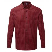 Premier Maxton Check Long Sleeve Shirt - Black/Red Size 3XL