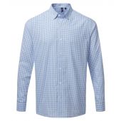Premier Maxton Check Long Sleeve Shirt - Light Blue/White Size S