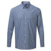 Premier Maxton Check Long Sleeve Shirt - Navy/White Size 3XL