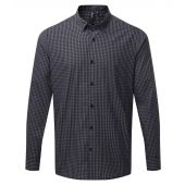 Premier Maxton Check Long Sleeve Shirt - Steel/Black Size 3XL