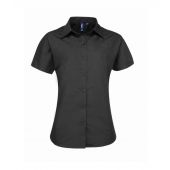 Premier Ladies Supreme Short Sleeve Poplin Shirt - Black Size 26