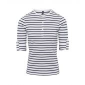 Premier Ladies Long John Roll Sleeve T-Shirt - White/Navy Size XXL