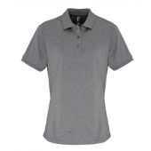 Premier Ladies Coolchecker® Piqué Polo Shirt - Grey Melange Size XXL
