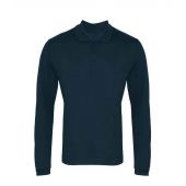 Premier Long Sleeve Coolchecker® Piqué Polo Shirt - Navy Size 4XL
