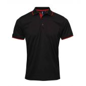 Premier Contrast Coolchecker® Piqué Polo Shirt - Black/Red Size 4XL