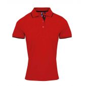 Premier Ladies Contrast Coolchecker® Piqué Polo Shirt - Red/Black Size XXL