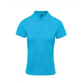 Premier Ladies Coolchecker® Plus Piqué Polo Shirt - Turquoise Blue Size XXL