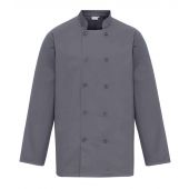 Premier Long Sleeve Chef's Jacket - Steel Size 4XL
