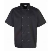Premier Unisex Short Sleeve Stud Front Chef's Jacket