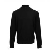 Premier Zip Neck Sweater - Black Size 4XL