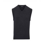 Premier Sleeveless Cotton Acrylic V Neck Sweater - Charcoal Size 4XL