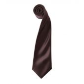 Premier 'Colours' Satin Tie - Brown Size ONE