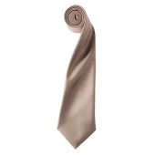 Premier 'Colours' Satin Tie - Khaki Size ONE