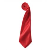 Premier 'Colours' Satin Tie - Red Size ONE