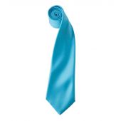 Premier 'Colours' Satin Tie - Turquoise Blue Size ONE