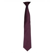 Premier 'Colours' Satin Clip Tie - Aubergine Size ONE