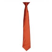 Premier 'Colours' Satin Clip Tie - Chestnut Size ONE