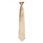 Premier 'Colours' Satin Clip Tie - Khaki Size ONE