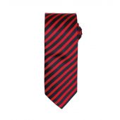 Premier Double Stripe Tie - Red/Black Size ONE