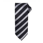 Premier Waffle Stripe Tie - Black/Dark Grey Size ONE
