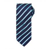 Premier Sports Stripe Tie - Navy/Turquoise Blue Size ONE