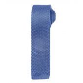 Premier Slim Knitted Tie - Mid Blue Size ONE