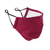 Premier Washable 3-Layer Face Mask with Carbon Filter Option - Burgundy Size ONE