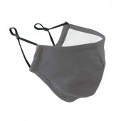 Premier Washable 3-Layer Face Mask with Carbon Filter Option - Dark Grey Size ONE