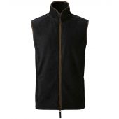 Premier Artisan Fleece Gilet - Black/Brown Size 3XL