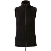 Premier Ladies Artisan Fleece Gilet - Black/Brown Size 3XL