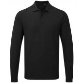 Premier  Essential Unisex Long Sleeve Polo Shirt - Black Size 4XL