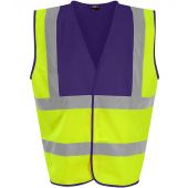 Pro RTX High Visibility Waistcoat - Yellow/Purple Size S