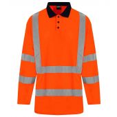 Pro RTX High Visibility Long Sleeve Polo Shirt - Orange/Navy Size 5XL