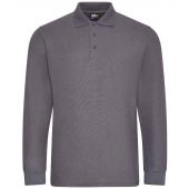 Pro RTX Pro Long Sleeve Piqué Polo Shirt - Solid Grey Size 4XL