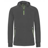 Proact Zip Neck Hooded Sweatshirt - Dark Grey Size XXL