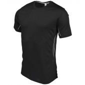 Proact Contrast Sports T-Shirt - Black/Silver Size XXL