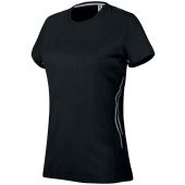 Proact Ladies Contrast Sports T-Shirt - Black/Silver Size XL