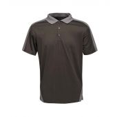 Regatta Contrast Collection Quick Wicking Piqué Polo Shirt - Black/Seal Grey Size 4XL