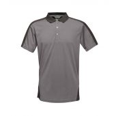 Regatta Contrast Collection Quick Wicking Piqué Polo Shirt - Seal Grey/Black Size 4XL